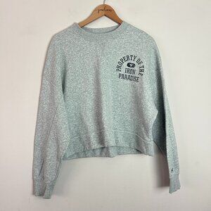 Under Armour Sweatshirt Womens Large Gray Iron Paradise Rock Loose Fit Fleece L